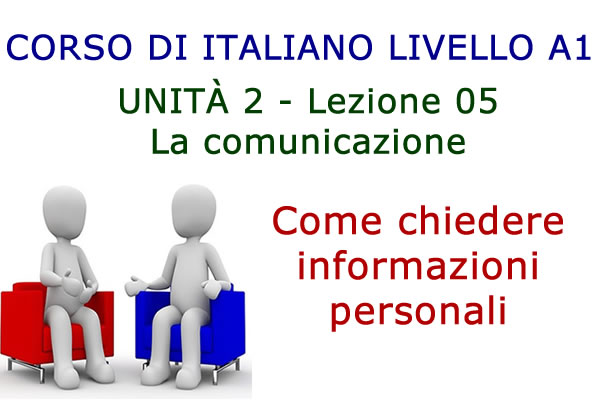 Come chiedere informazioni personali – Parlare in italiano – Lezione 05